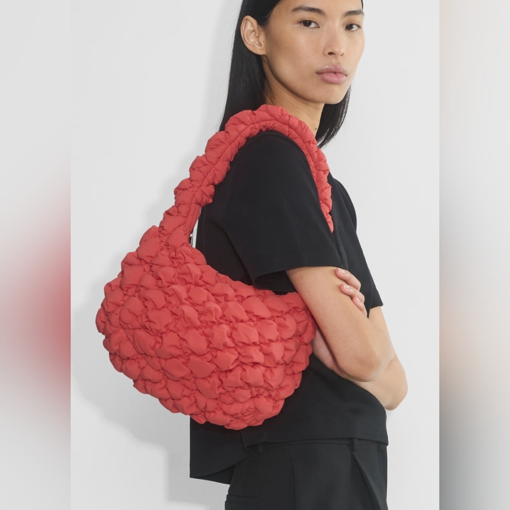 ARITZIA Babton Curator Bag (Small quilted bag) in Cherry Red